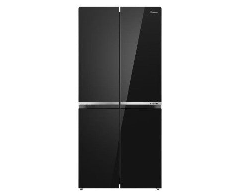 Hisense 530L 4 Door Inverter Fridge RQ556N4ABU Refrigerator (Black Glass) Peti Sejuk