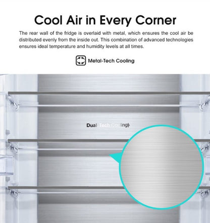 Hisense 4 Door Inverter 520L Fridge RQ568N4AWU Refrigerator (White)