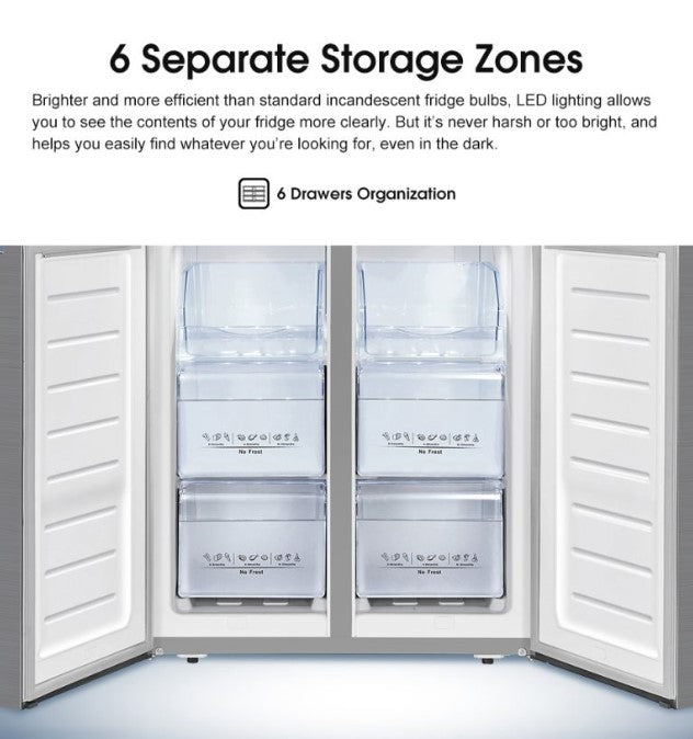 Hisense 4 Door Inverter 520L Fridge RQ568N4AWU Refrigerator (White)