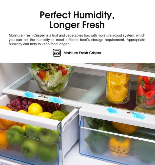 Hisense 4 Door Inverter 520L Fridge RQ568N4AWU Refrigerator (White)