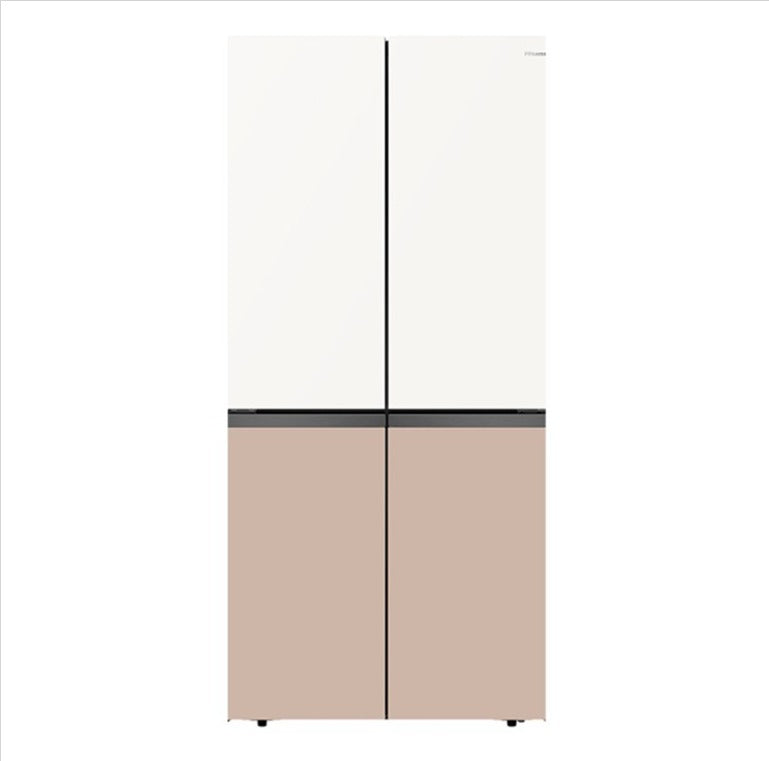 Hisense 720L RQ768N4AWKU 4 Door Inverter fridge Refrigerator (White & Khaki Glass) RQ768N4AW-KU Peti Sejuk