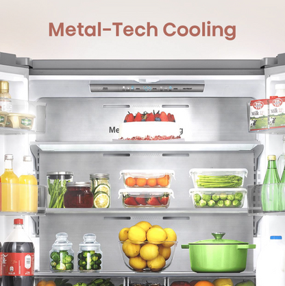 Hisense 720L RQ768N4AWKU 4 Door Inverter fridge Refrigerator (White & Khaki Glass) RQ768N4AW-KU Peti Sejuk