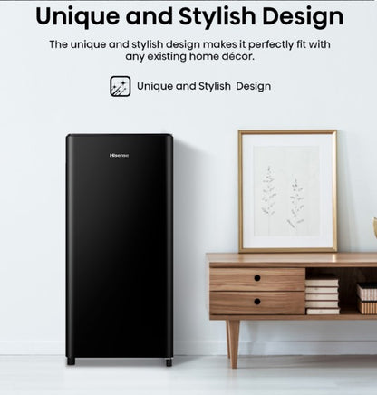 Hisense RR198D4ABM 1 Door Fridge 170L Gross (Black) RR198 RR198D4ABM1