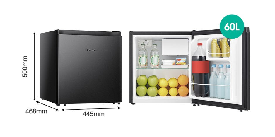 Hisense Single Door 60L RR60D4ABN Refrigerator Non-Inverter