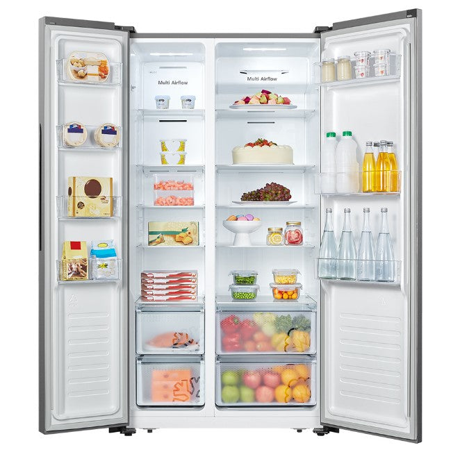 Hisense 620L Fridge Side by Side INVERTER RS666N4ACNIV Refrigerator (Silver)