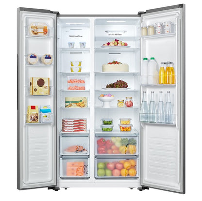 Hisense 620L Fridge Side by Side INVERTER RS666N4ACNIV Refrigerator (Silver)