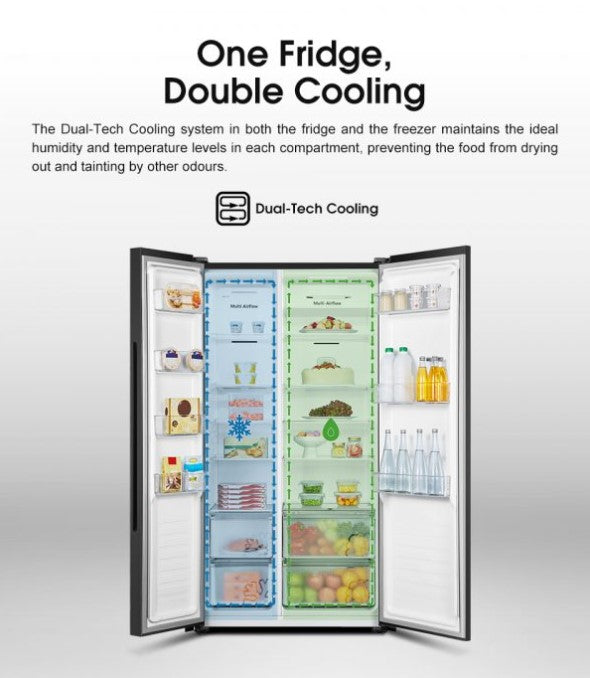 Hisense Side by Side Inverter - White (620L) RS688N4AW-U/RS688N4AWU