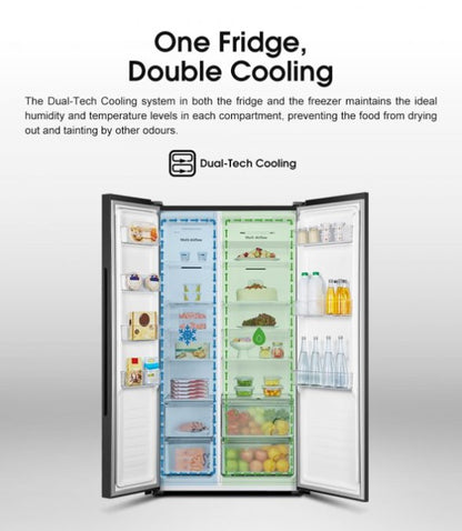 Hisense Side by Side Inverter - White (620L) RS688N4AW-U/RS688N4AWU