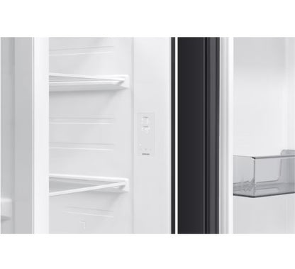 Samsung Fridge 647L Bespoke AI Side by side RS70F65QNWME Refrigerator Smartthings AI Energy (White Glass)