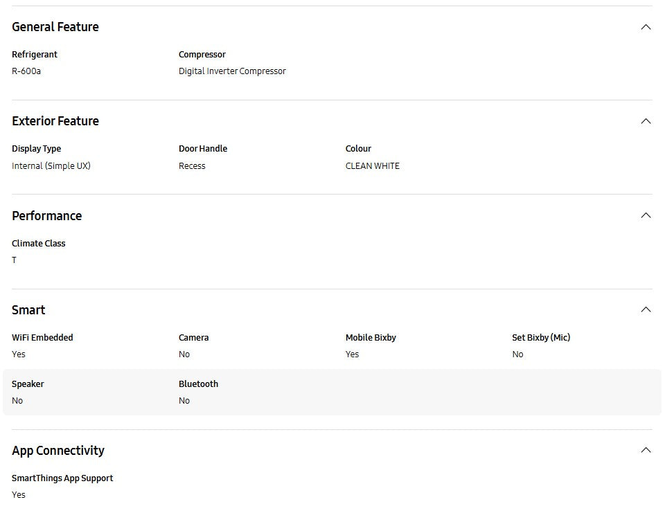 Samsung Fridge 647L Bespoke AI Side by side RS70F65QNWME Refrigerator Smartthings AI Energy (White Glass)