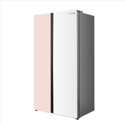 Hisense 660L Side by Side Inverter Refrigerator Fridge RS728N4AWPU (White & Orange Glass) Peti Sejuk