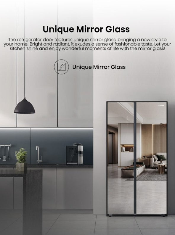 Hisense 726L Side by Side RS808N4ABU Refrigerator