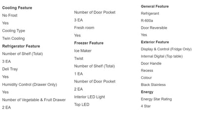 Samsung 580L Fridge RT18M6211SG Top Mount Freezer Inverter Refrigerator RT18M6211SG/ME
