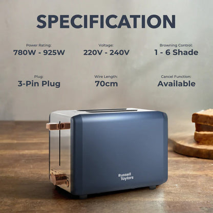 Russell Taylors Vintage Elegance Stainless Steel Toaster RT20