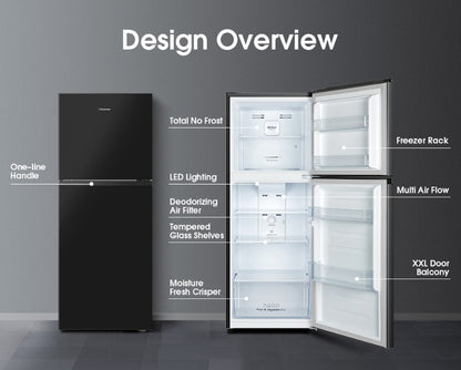 Hisense 240L 2 Door Inverter Fridge RT286N4ABN Refrigerator Peti Sejuk