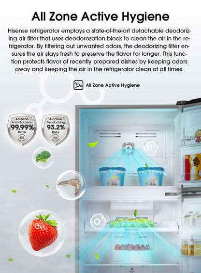 Hisense 420L RT469N4AWU Top Mount Freezer 2 Door Inverter Fridge (White)