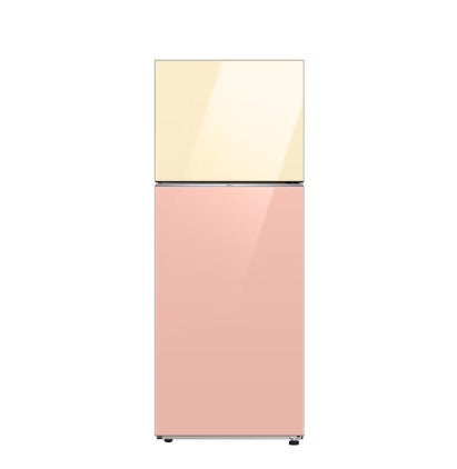 SAMSUNG Bespoke 476L Top Mount RT47CB66448JME Fridge Freezer Refrigerator (Clean Vanilla + Clean Peach)