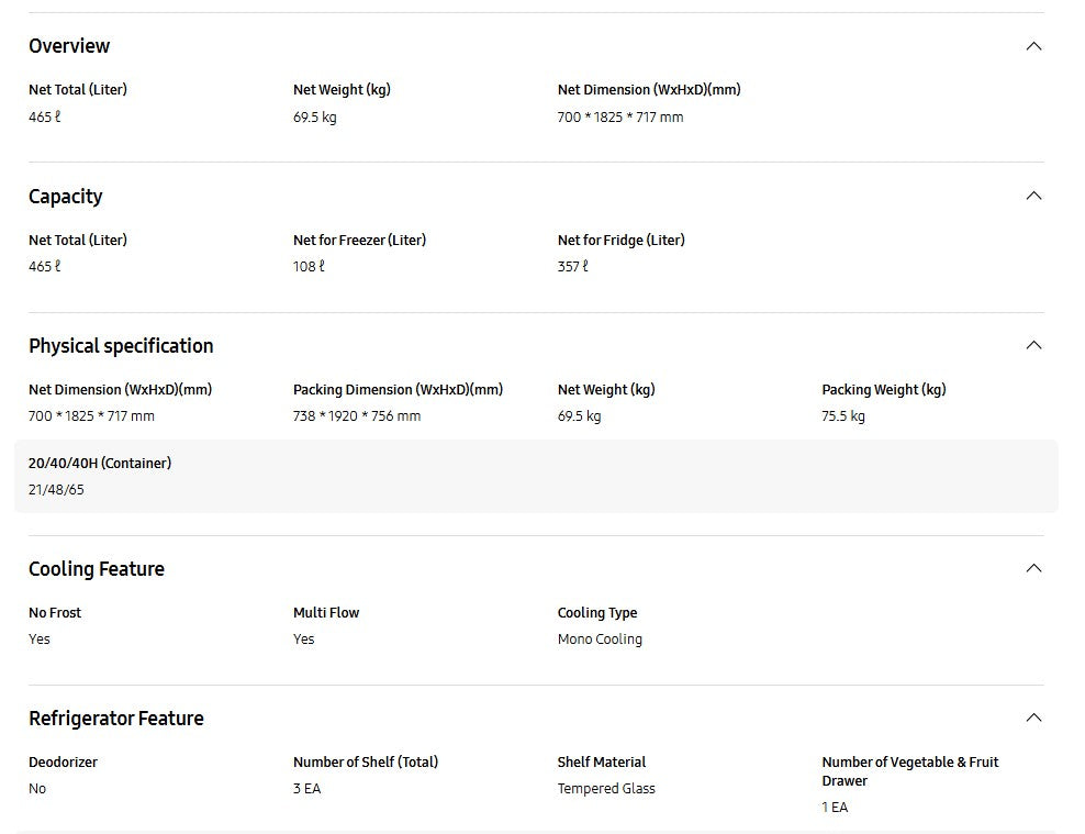 SAMSUNG Bespoke 476L Top Mount RT47CB66448JME Fridge Freezer Refrigerator (Clean Vanilla + Clean Peach)