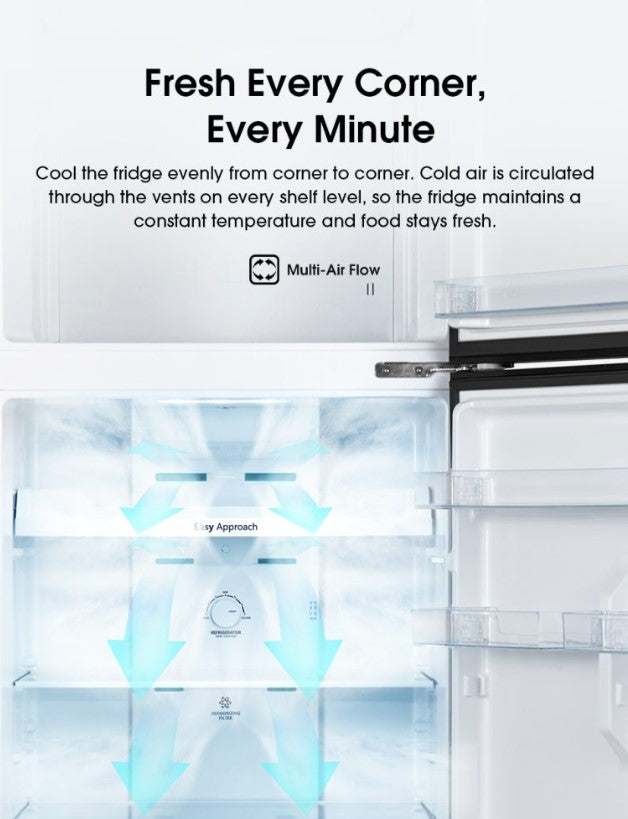 Hisense 500L 2 Door Inverter Fridge RT549N4ABU Refrigerator (Black Glass)