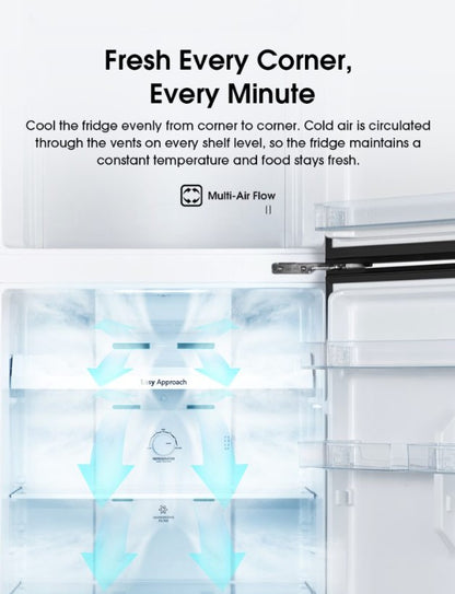 Hisense 500L 2 Door Inverter Fridge RT549N4ABU Refrigerator (Black Glass)