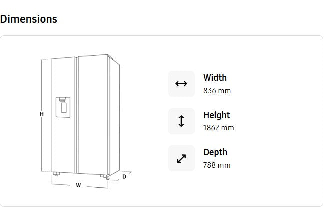 Samsung Fridge 710L RT62K7005BS Top Mount Freezer RT62K7005BS/ME Refrigerator