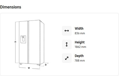 Samsung Fridge 710L RT62K7005BS Top Mount Freezer RT62K7005BS/ME Refrigerator
