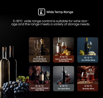 Hisense RW32N4ATB Wine Cooler 34 Bottles LED Lighting Wine Cellar