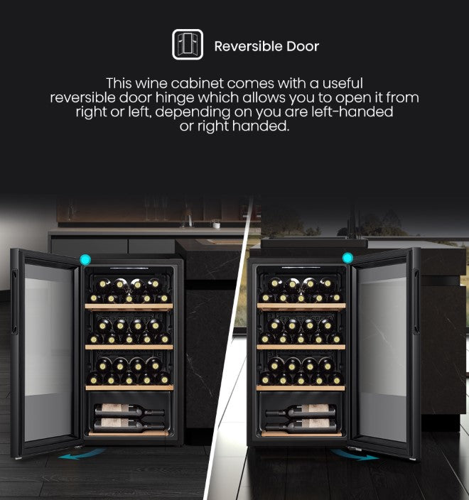 Hisense RW32N4ATB Wine Cooler 34 Bottles LED Lighting Wine Cellar