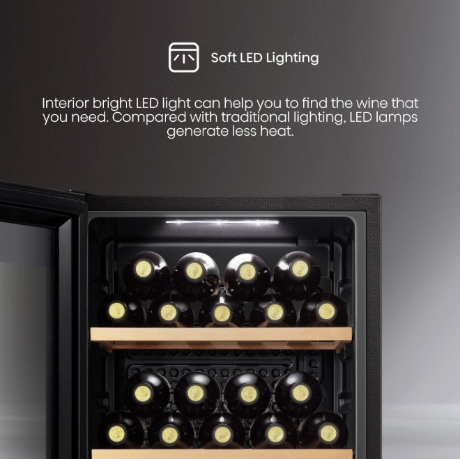 Hisense RW32N4ATB Wine Cooler 34 Bottles LED Lighting Wine Cellar