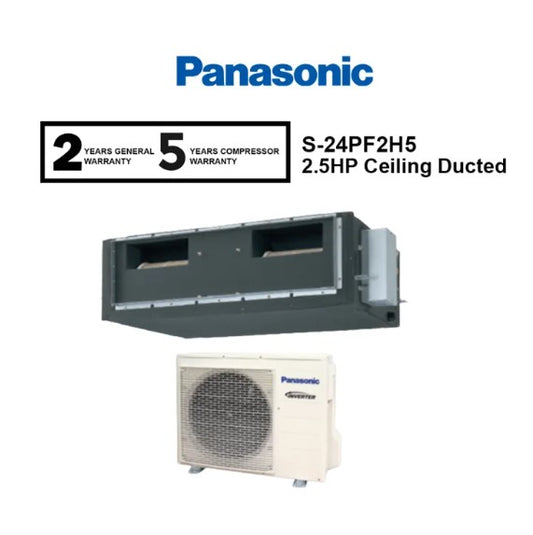 Panasonic 2.5HP S-24PF2H5 / U-24PS2H5-1 Ceiling Ducted Air Conditioner Inverter / Air Cond AC