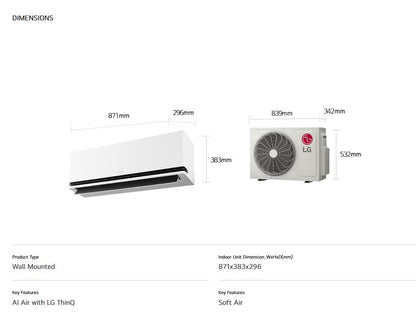 Panasonic 1.0HP S3-Q090A1DA / S3Q090A1 DUALCOOL AI Air Conditioner with Soft Air Model