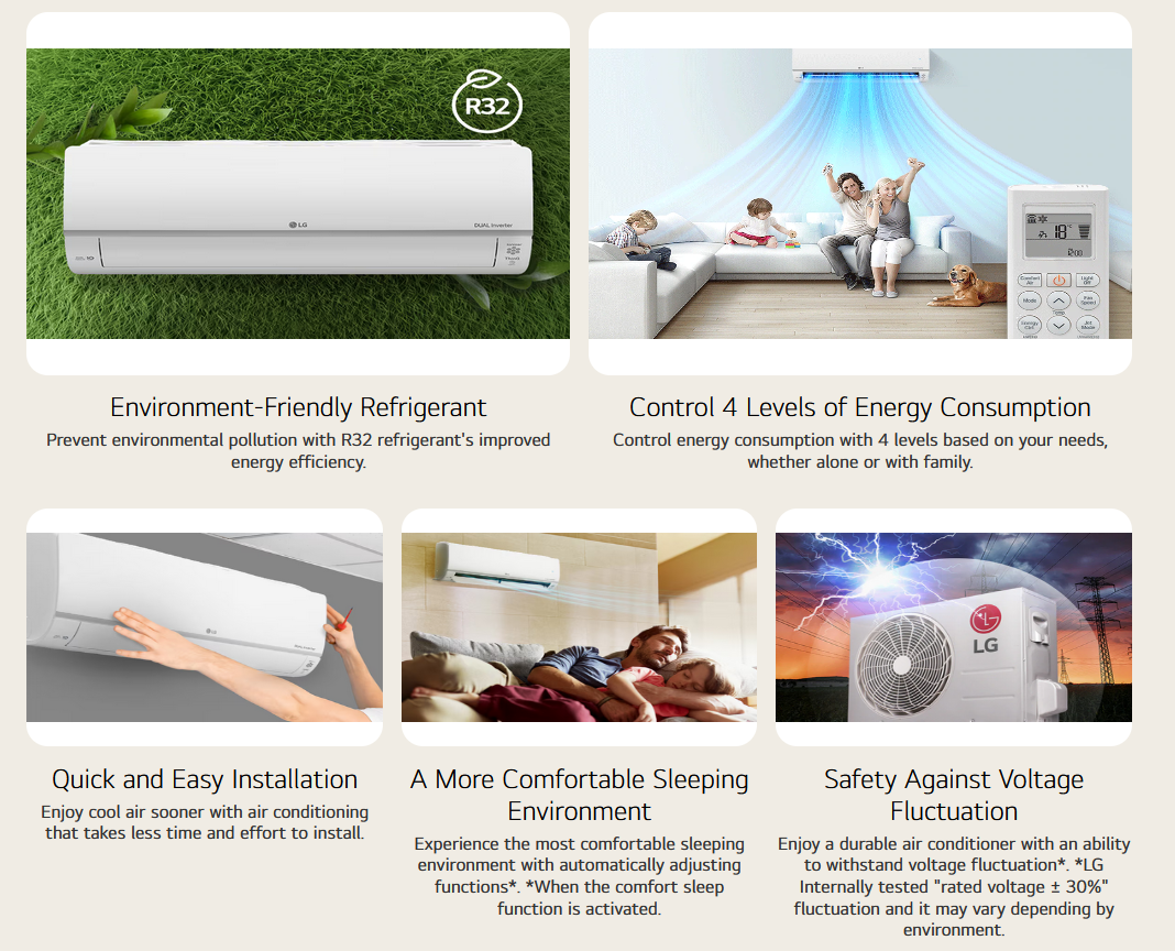 LG S3-Q12JAPWL/S3NQ12JAPWL 1.5HP Dual Inverter Classic Air Conditioner S3UQ12JAPWL