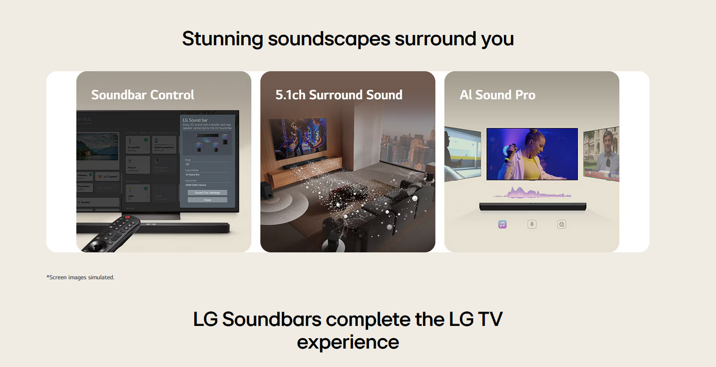 LG 5.1 channel LG Home Theater Soundbar with Surround Sound and Rear Speakers S60TR