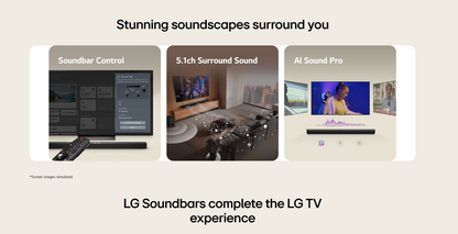 LG 5.1 channel LG Home Theater Soundbar with Surround Sound and Rear Speakers S60TR