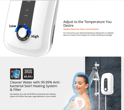 JOVEN SA20E (White) Instant Water Heater