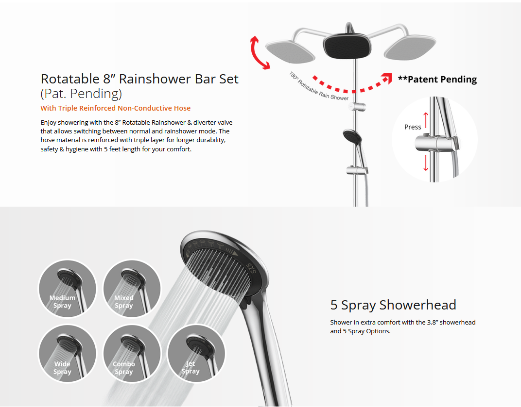 Joven SB11E-RS/SB11ERSWH White 4.2kW Instant Water Heater