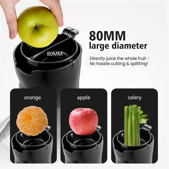 Russell Taylors Masticating Cold Press Slow Juicer with 80mm Wide Feeding Tube SJ2