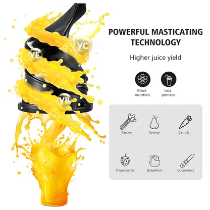 Russell Taylors Masticating Cold Press Slow Juicer with 80mm Wide Feeding Tube SJ2