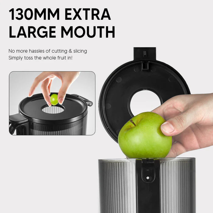 Russell Taylors Masticating Cold Press Slow Juicer with 130mm Wide Feeding Tube SJ3