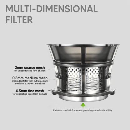 Russell Taylors Masticating Cold Press Slow Juicer with 130mm Wide Feeding Tube SJ3