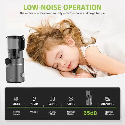 Russell Taylors Masticating Cold Press Slow Juicer with 130mm Wide Feeding Tube SJ3