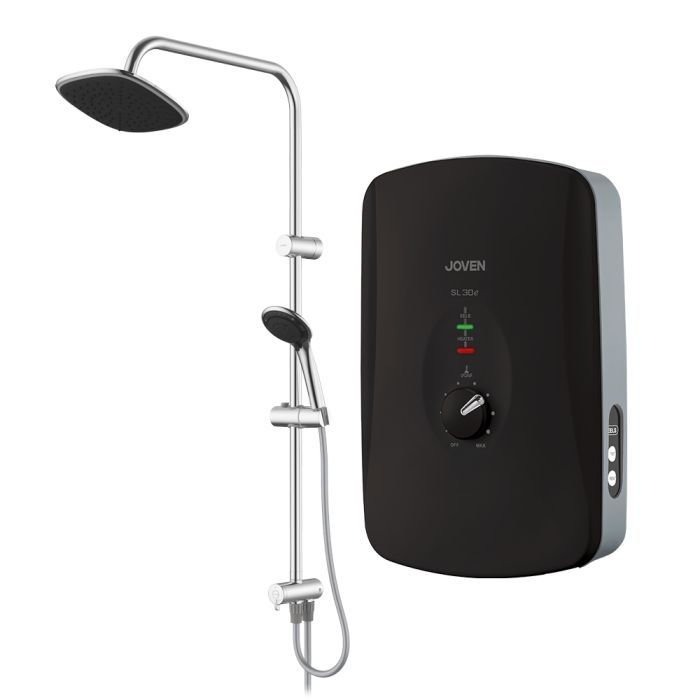 Joven Water Heater SL30E-RS/SL30ERSBK Black Water Heater With Rain Shower (Without Pump)