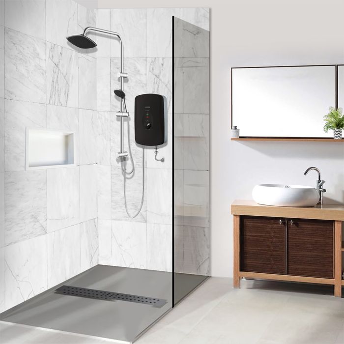Joven Water Heater SL30IP-RS/SL30IPRS Black Water Heater With DC Inverter Pump And Rain Shower