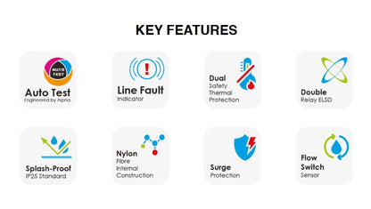 Alpha Instant Water Heater NO PUMP SMART 18e / SMART18E METAL BLACK