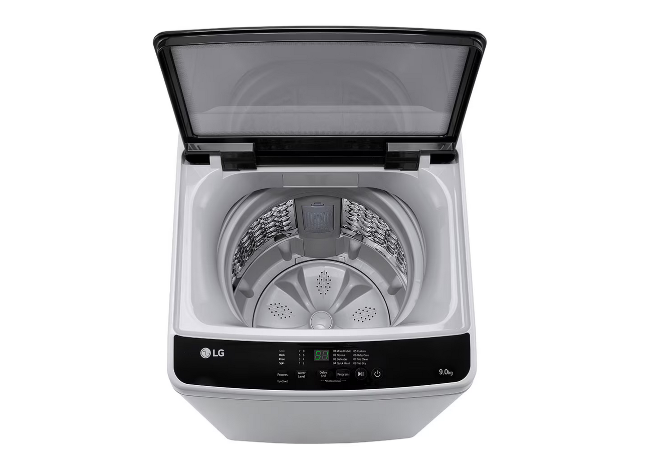 LG T2109NT1G1 9kg Top Load Washer with Honeycomb Crystal Drum (White)