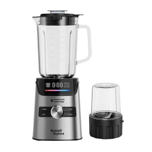 Russell Taylors PowerCrush Blender 1.7L Glass Jug with Grinder 1400W TB10