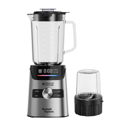 Russell Taylors PowerCrush Blender 1.7L Glass Jug with Grinder 1400W TB10
