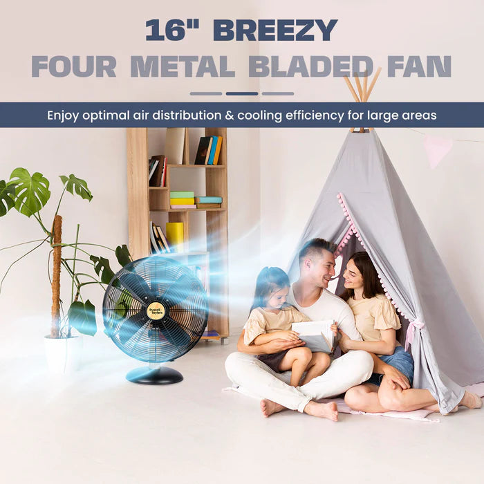 Russell Taylors 4-Blade Table Fan with Metal Blade 16 inch TF3