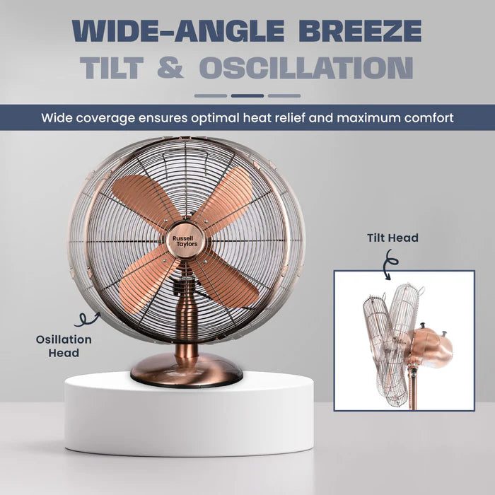 Russell Taylors 4-Blade Metal Table Fan 16 inch TF4