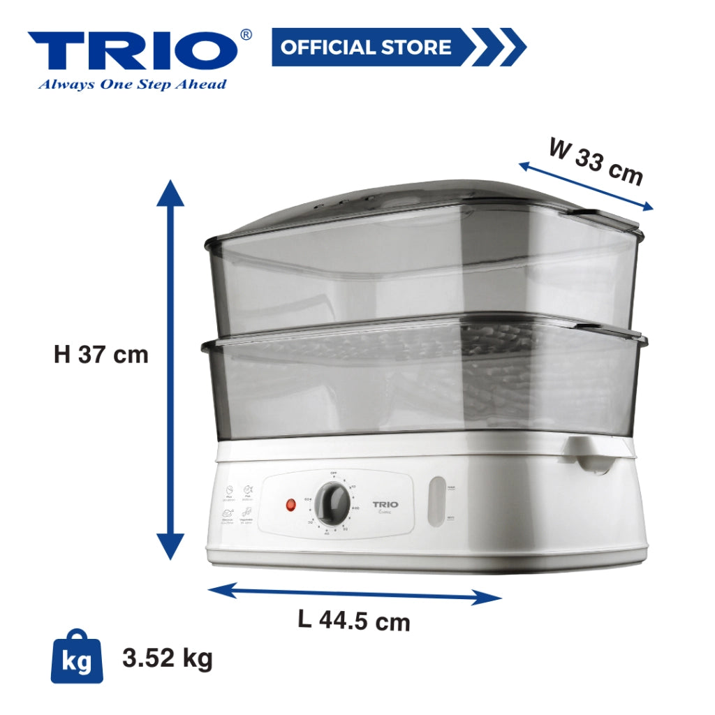 Trio 20L Food Steamer with Jumbo Capacity TFS-18/TFS18